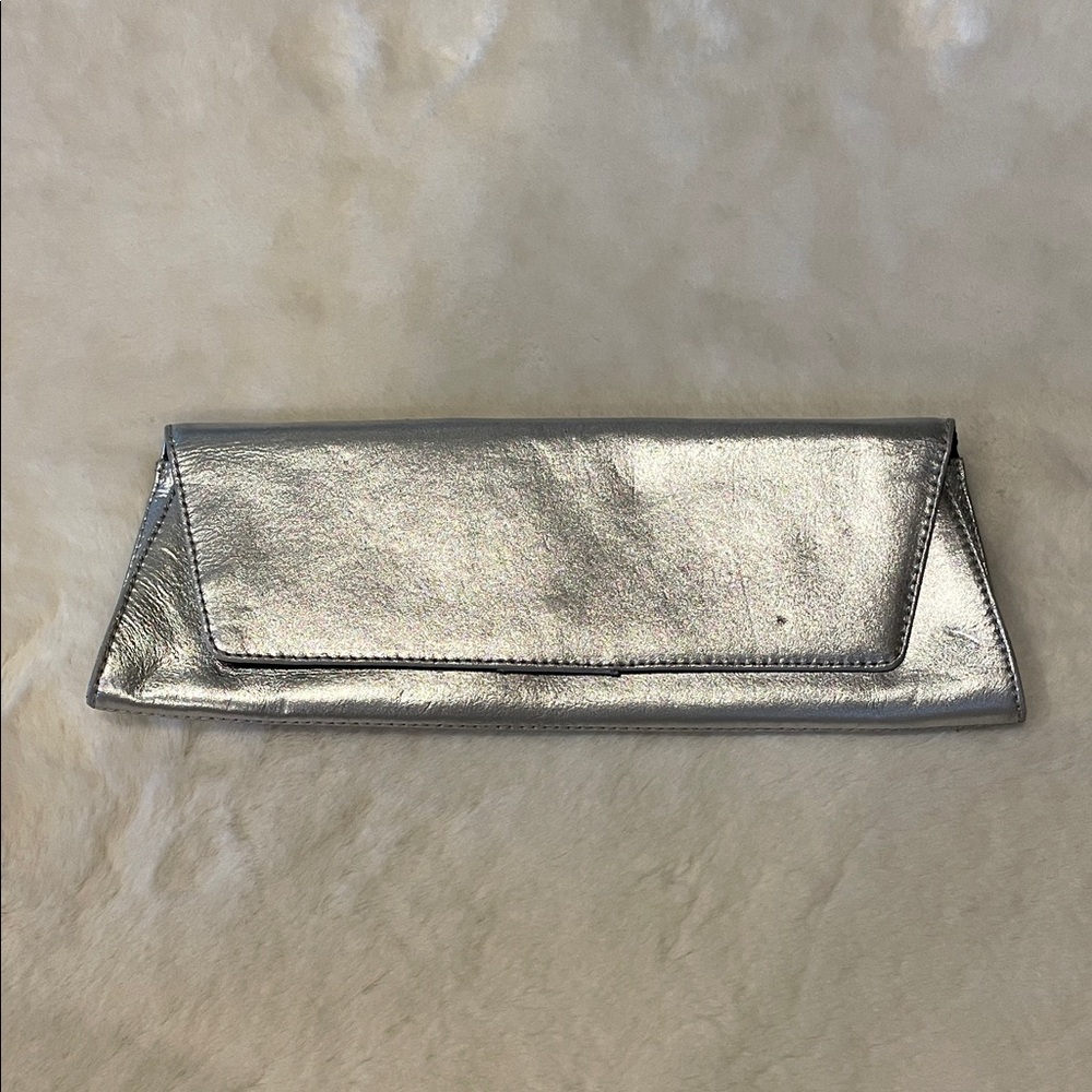 Valerie Stevens Shimmering Silver Clutch